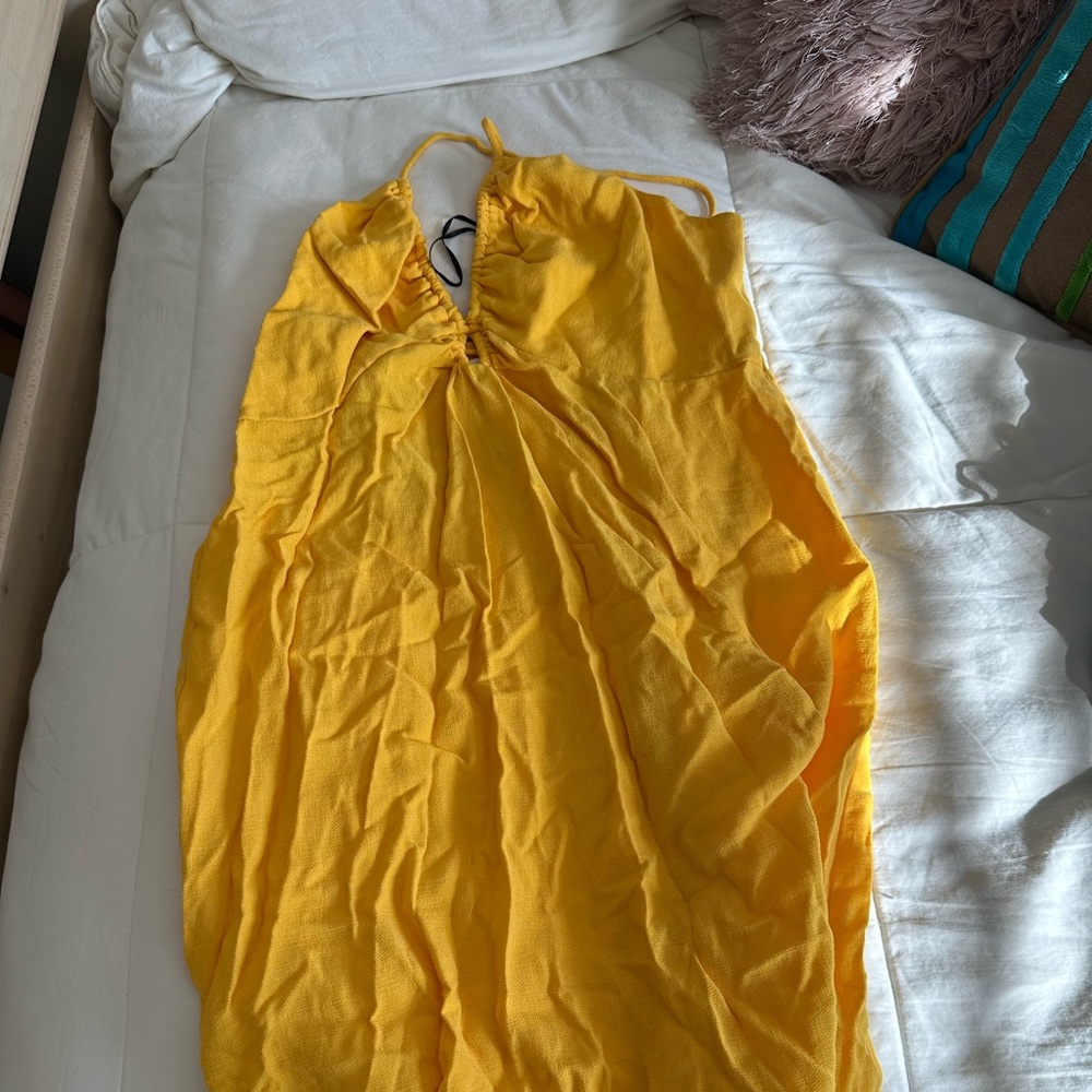 H&M Yellow Halter Dress